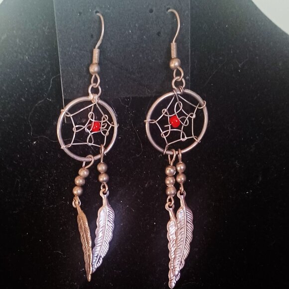 silver Jewelry - Retro Artisan Made Silver Southwestern Style Earrings